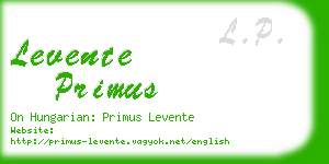 levente primus business card